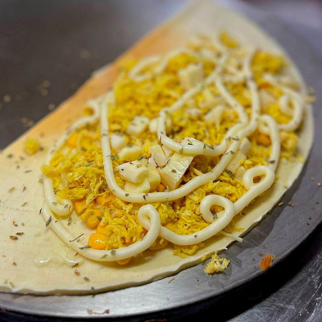 Crepe Frango com Palmito