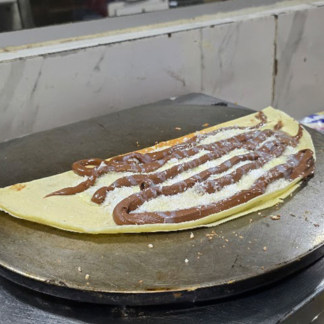 Crepe Ouro Branco com chocolate