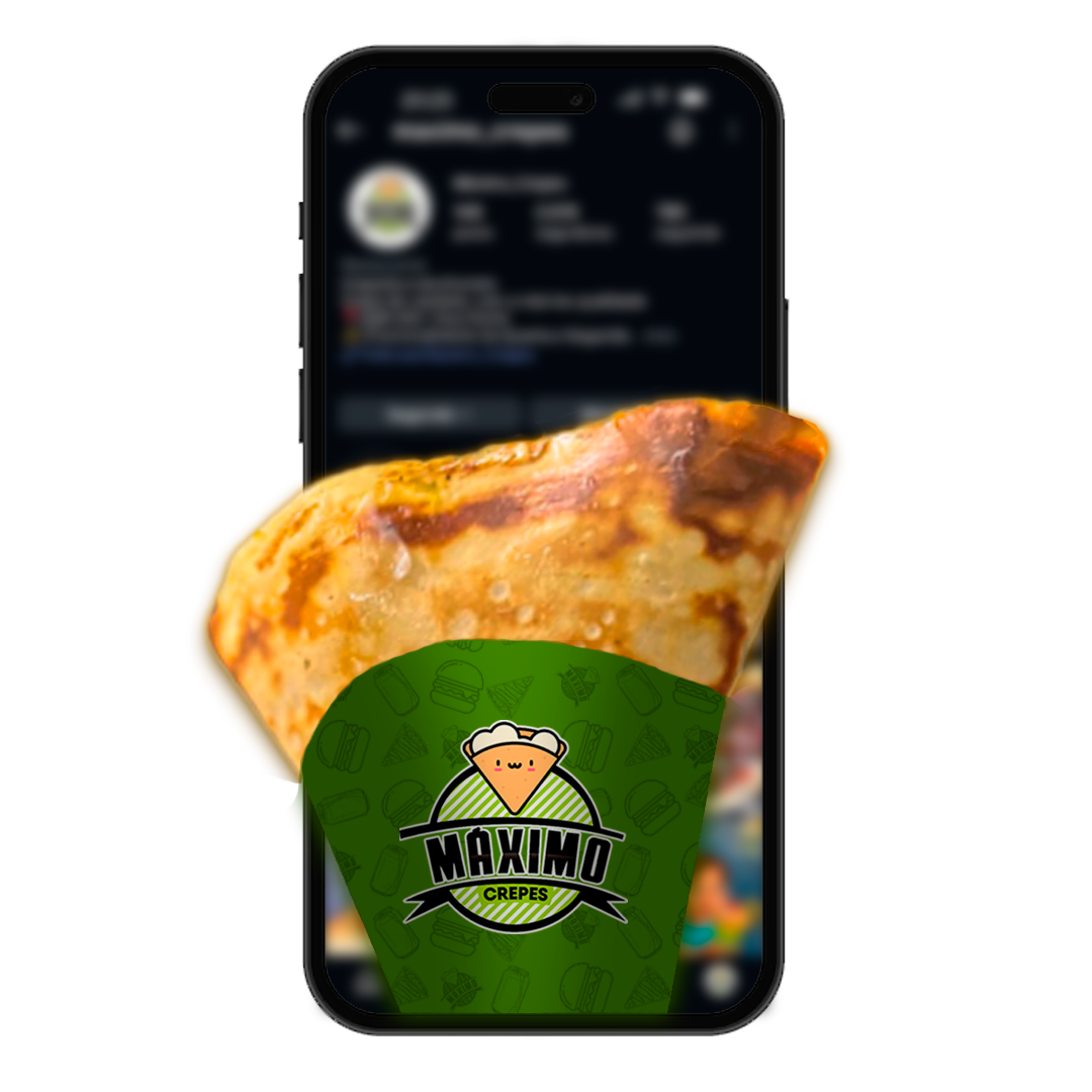 Crepe artesanal servido em prato