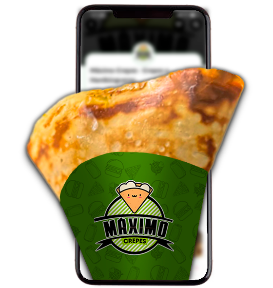 Crepe artesanal servido com recheio farto